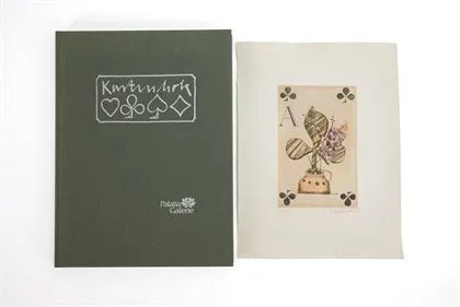 Portefeuille d'art limité avec 16 graphiques de cartes à jouer signés
