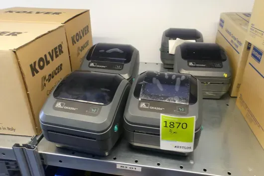 5x ZEBRA GK420d labelprinters