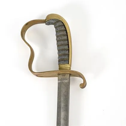 Épée avec monogramme couronné "JS"