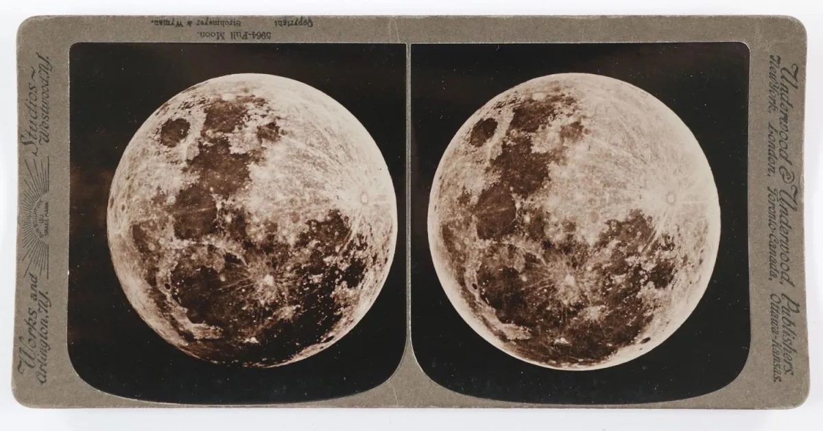 Stereoskopie. – Vollmond