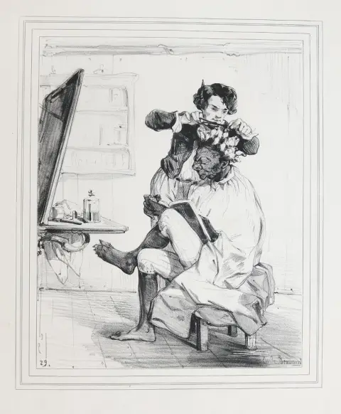 Hairdresser and barber. – Lithogr