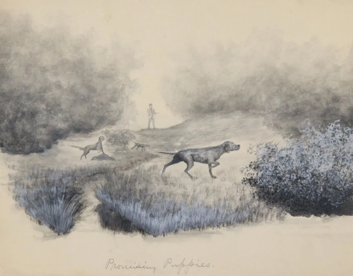 Scènes de chasse. – 11 feuilles vers 1870