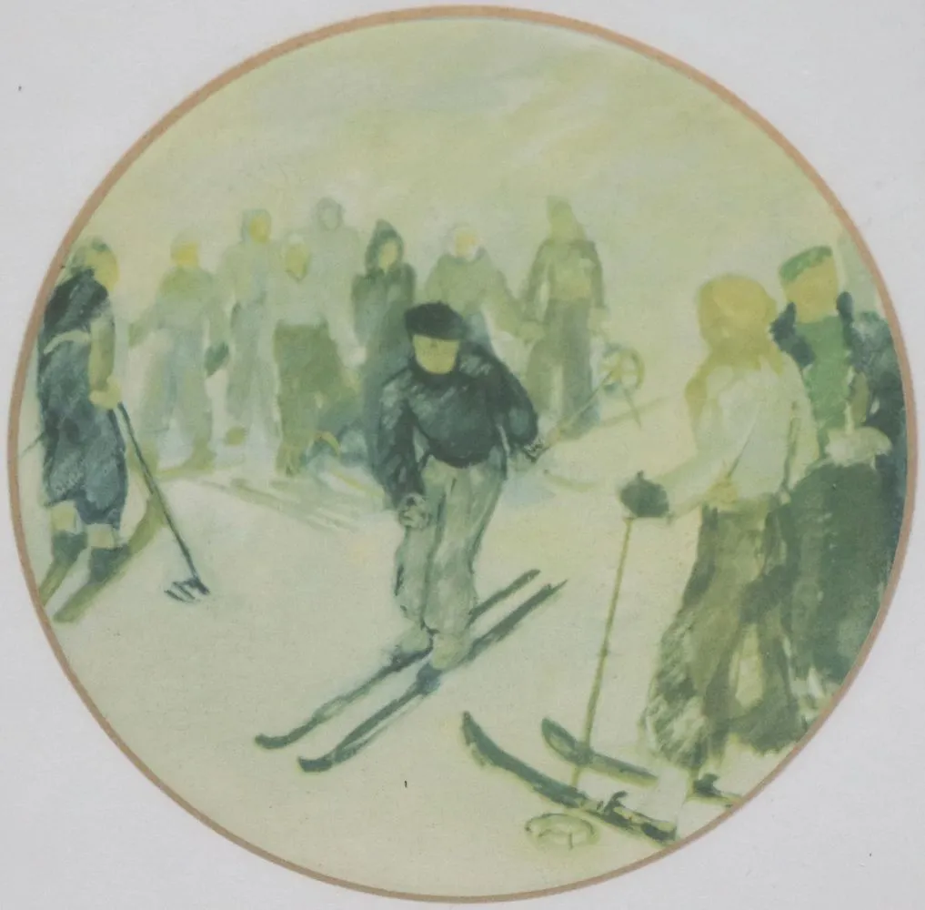 Soubor – Sbírka 10 ilustrací na téma golf, lyžování, tenis a bruslení