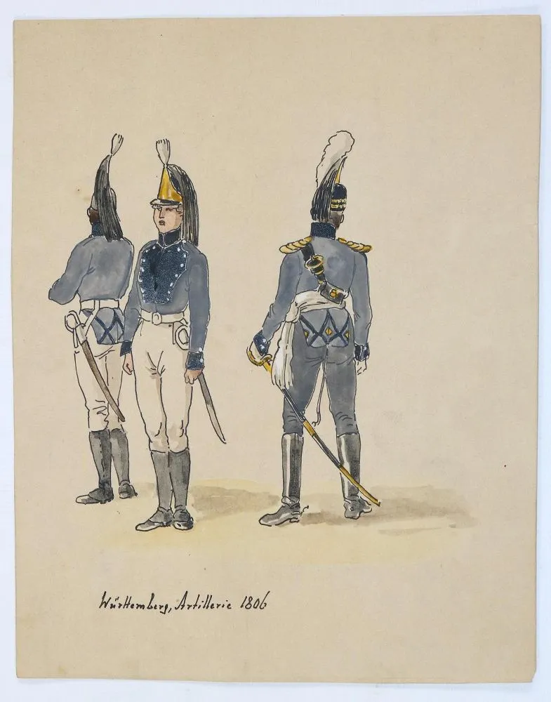 Militaria – Kolekcja 6 kart rysunków i szkiców