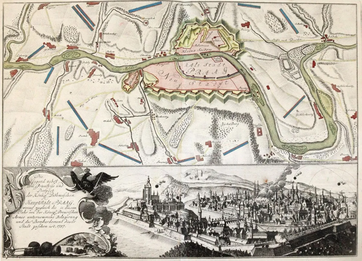 Praga – "Die Gegend nebst dem Grundriss und Prospect der Königl"