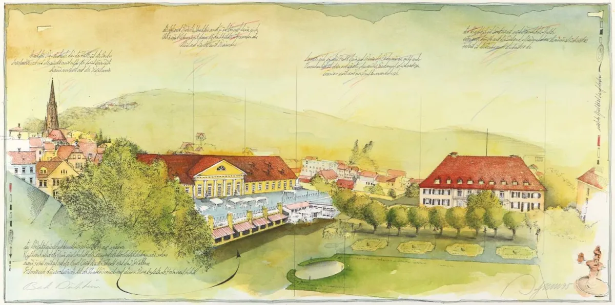 Bad Dürkheim. – Colour etching