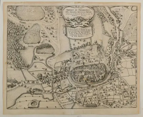 Württemberg. – Historical views of cities and buildings