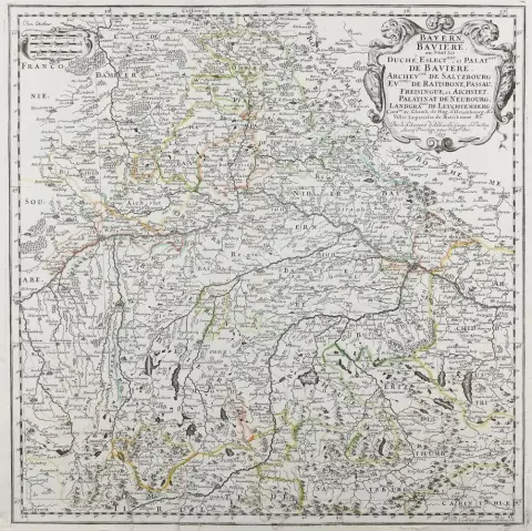 Bavaria. – "Baviere ou sont le Duch Eslectrat, et Palatnat de Baviere..."