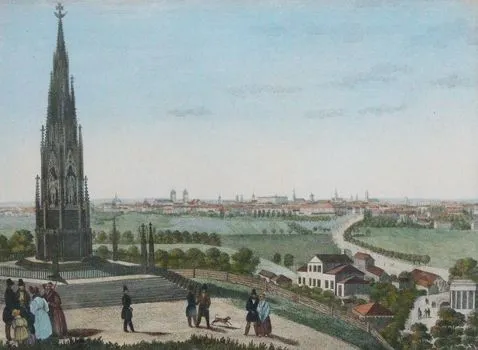 Berlin. – Widok monumentu na Kreuzbergu pod Berlinem