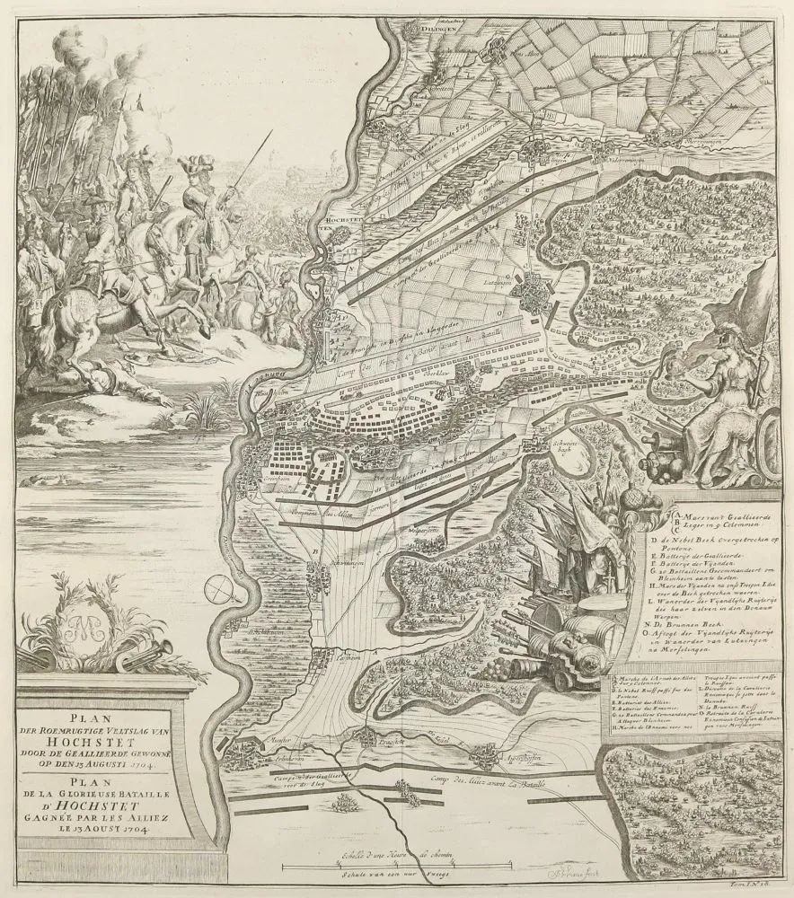 Хёхштедт. – Vue et Representation de la Bataille de Hochstedt, donne le 13 d'out 1704