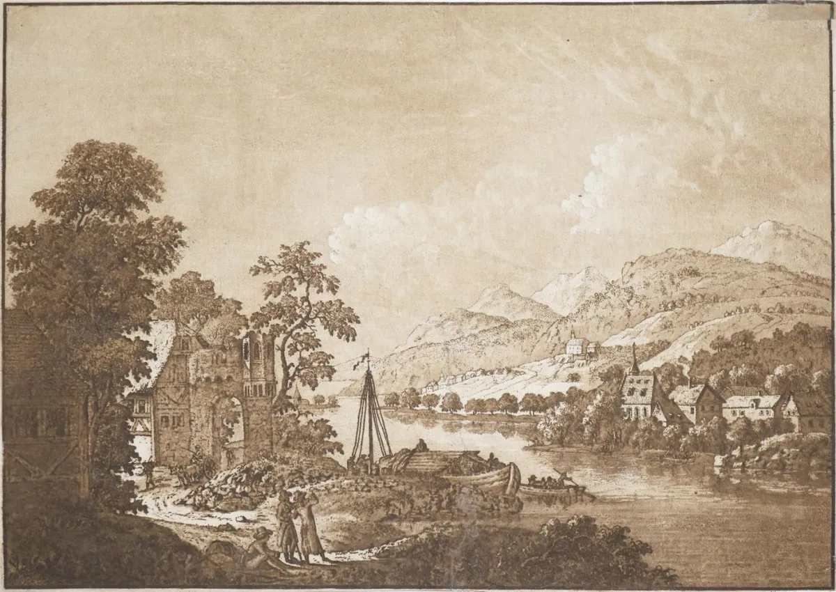Mannheim (attribué). – Manheim, annoté au verso