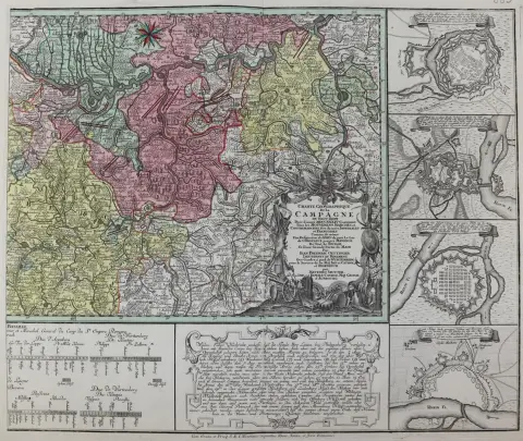Rýn. – Carte Geographique de la Campagne dü Haut Rhin