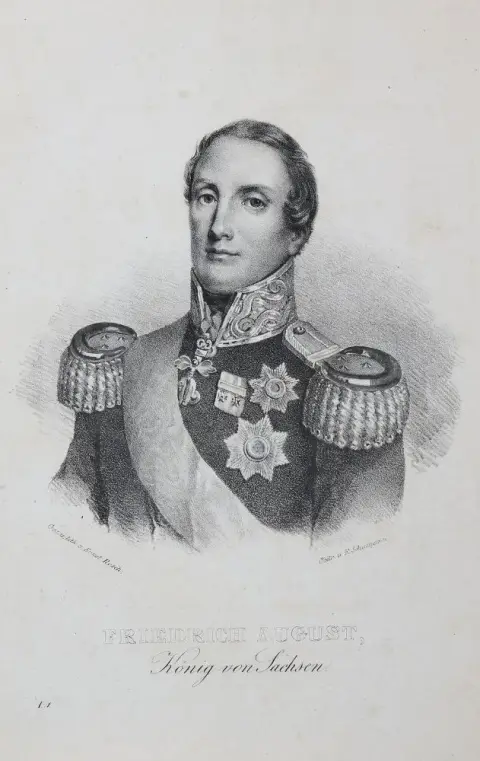 Saxon princes and rulers. – 24 portraits, various techniques, 19th century