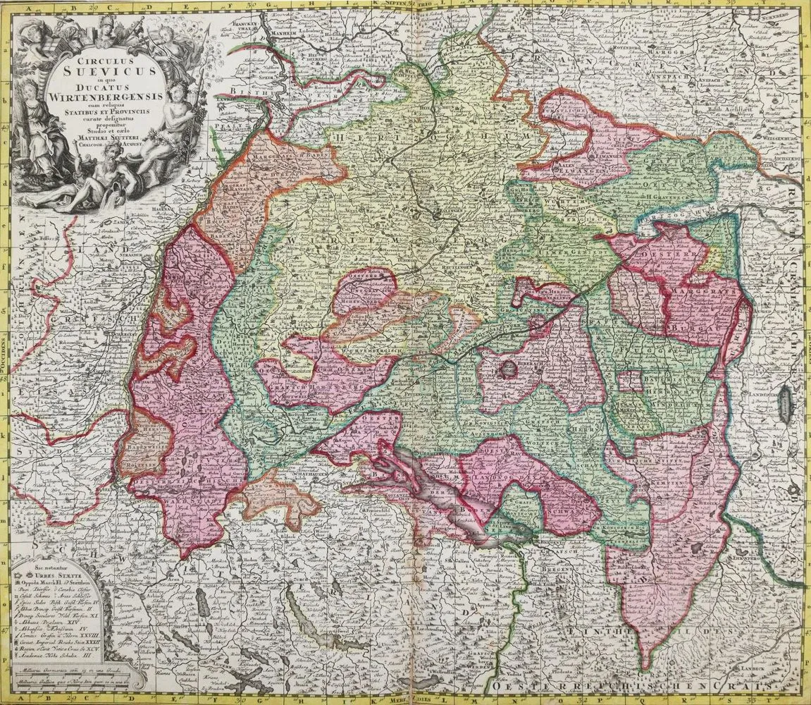 Collection – of 8 regional maps, 17th and 18th centuries