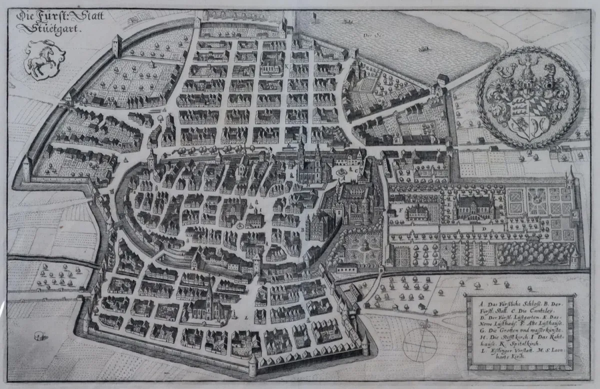 Stuttgart – Small lot of 6 sheets of plans and views