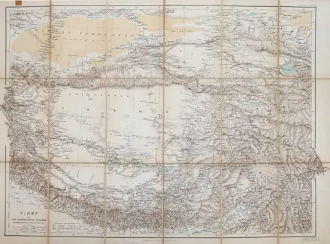 Тибет. – Tibet and the surrounding regions, compiled from the latest information
