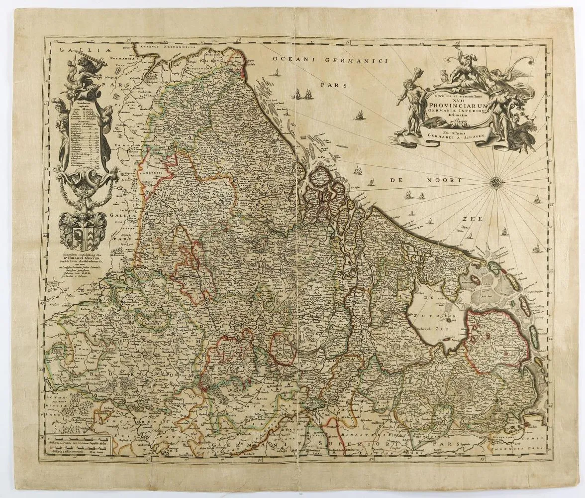 Benelux – Novissima et accuratissma XVII provinciarum Germaniae inferioris delineatio