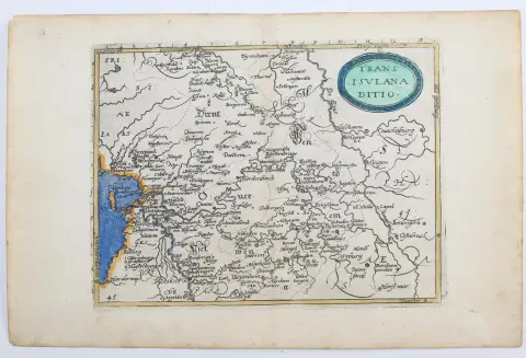 Overijssel. – Partially colored map