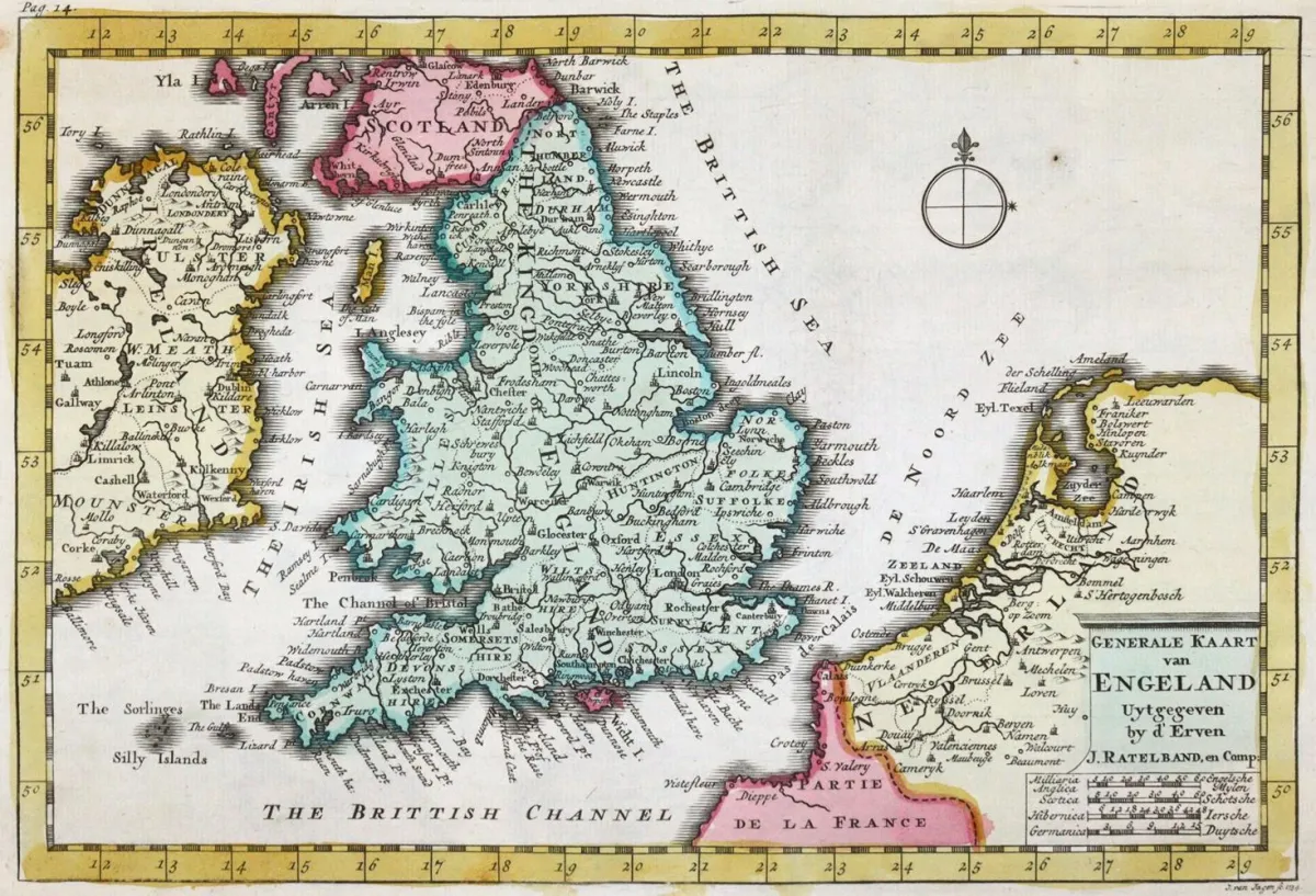 Antique Maps Scotland and England. – 2 sheets