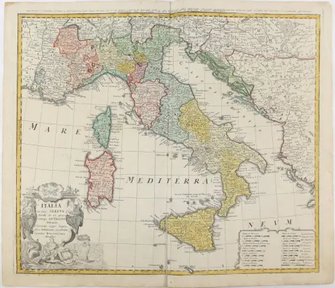 Italy. – Italia in suos status divisa