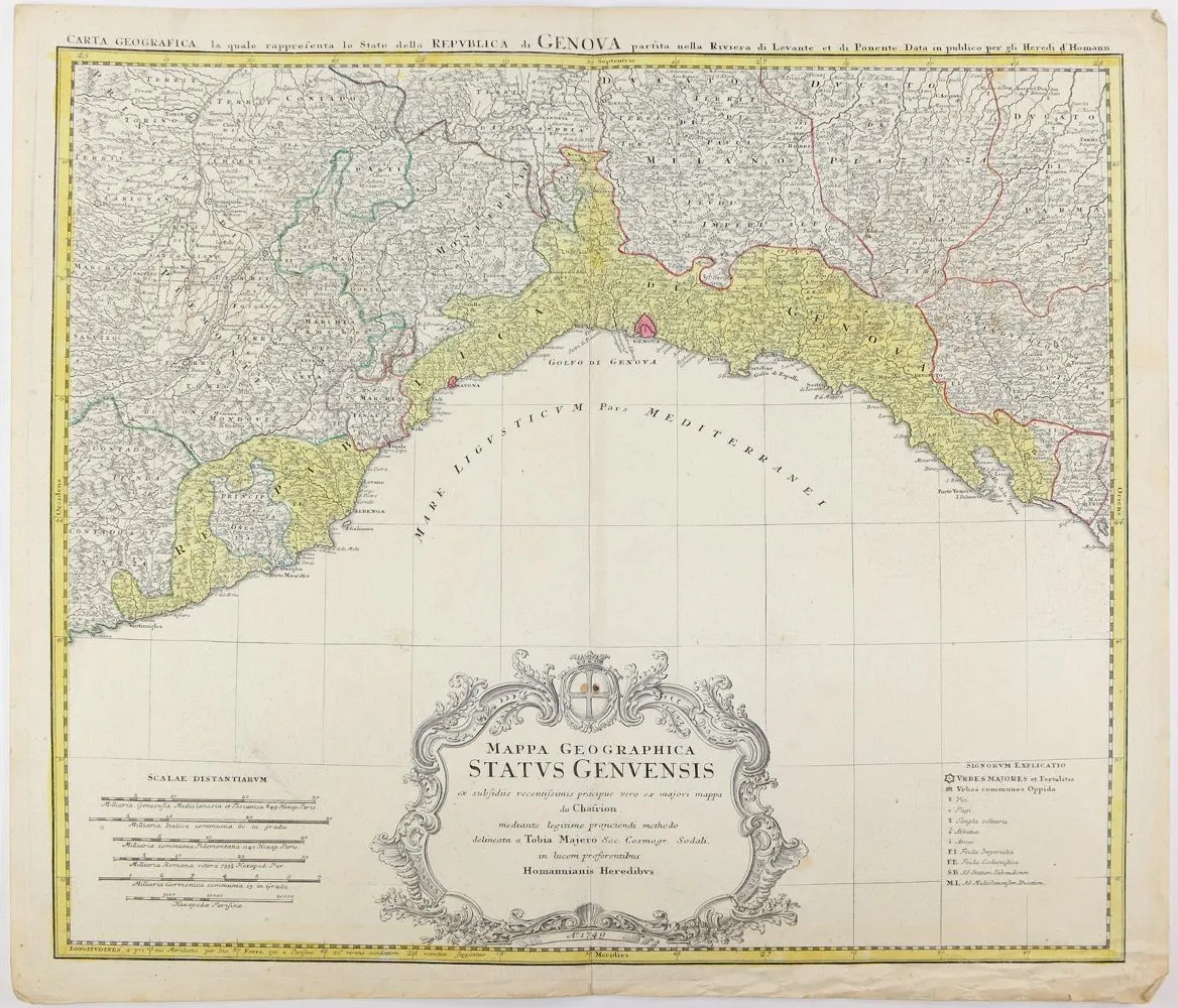Italy. – Mappa Geographica status Genuensis