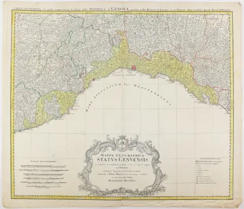 Italy. – Mappa Geographica status Genuensis