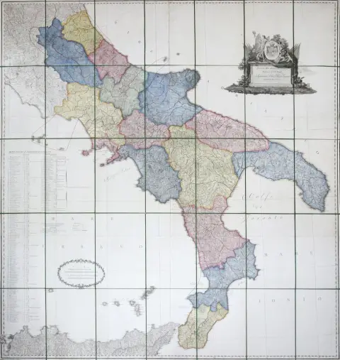 Rizzi-Zannoni,G.A. – Atlante del Regno di Napoli, ridotto in VI fogli