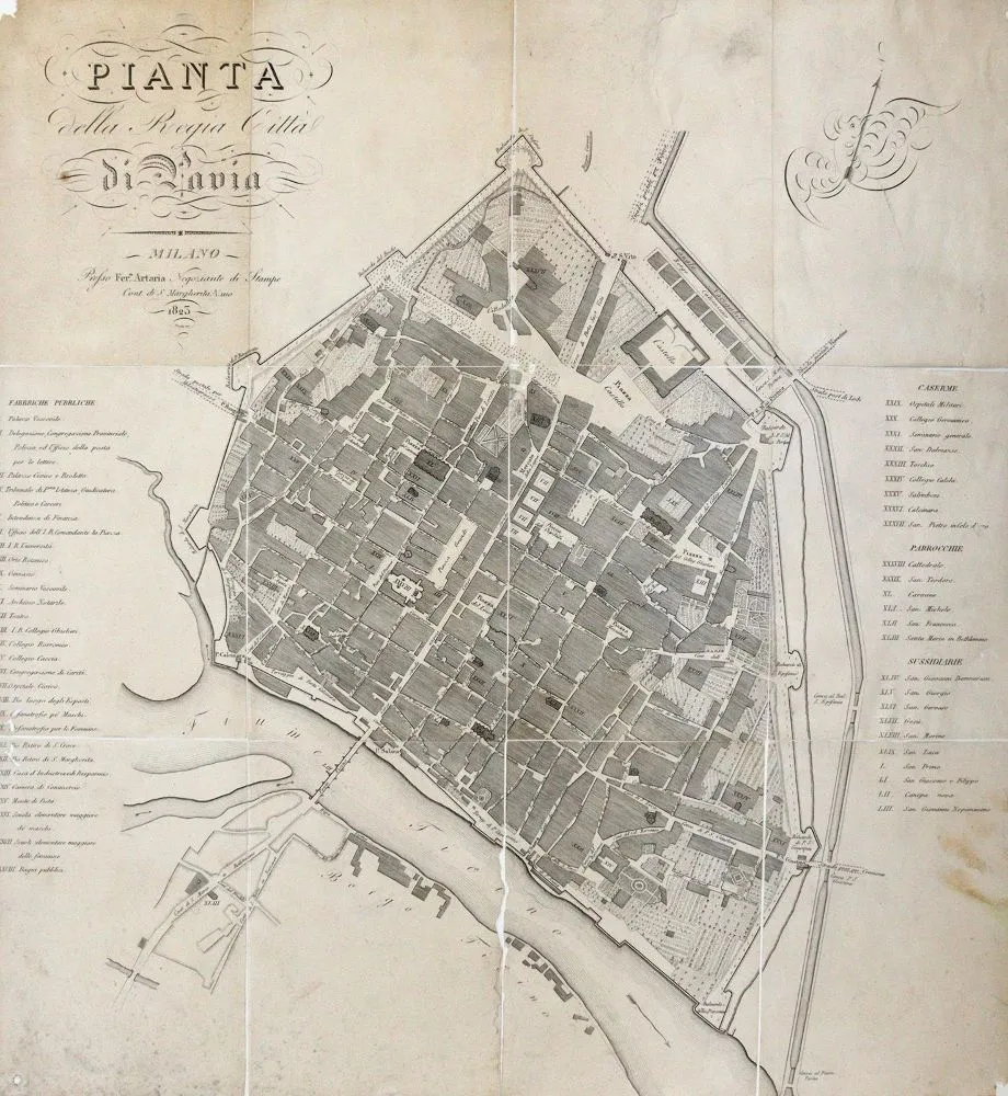 Pavia. Pianta della Regia Città di Pavia