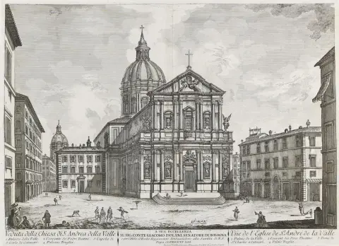 Рим. – Veduta della Chiesa di S.Andrea della Valle