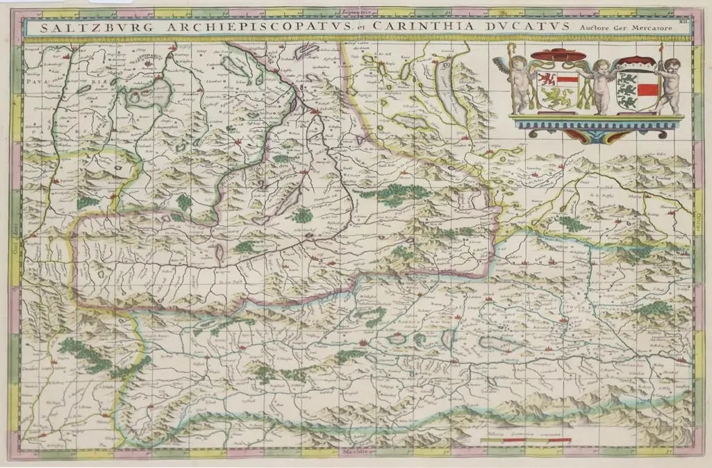 Saltzburg Archiepiscopatus et Carintha Ducatus. – Coloured