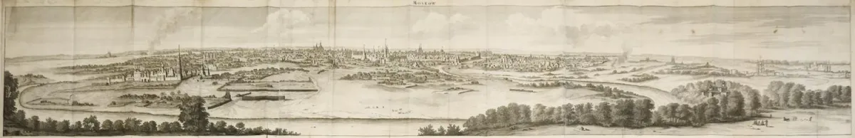 Moscow – Panoramic view from de Bruyn's: Voyages par la Moscovie