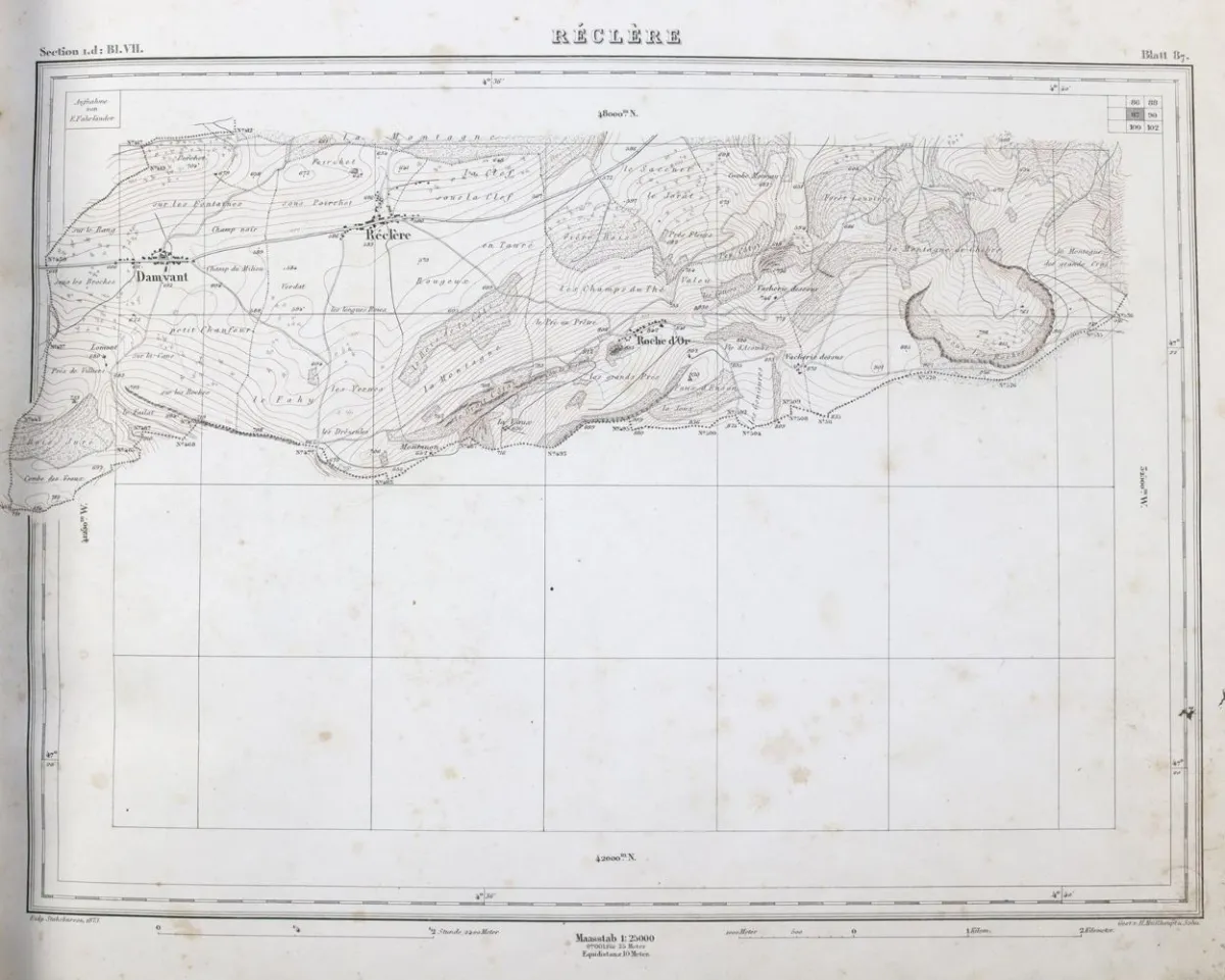 Mapy Dufour – (Jura Bernois) J.Froidevaux gomtre (tytuł okładki)
