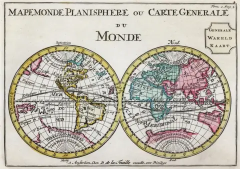 Карта мира. – Mapemonde Planisphre ou Carte gnrale du Monde