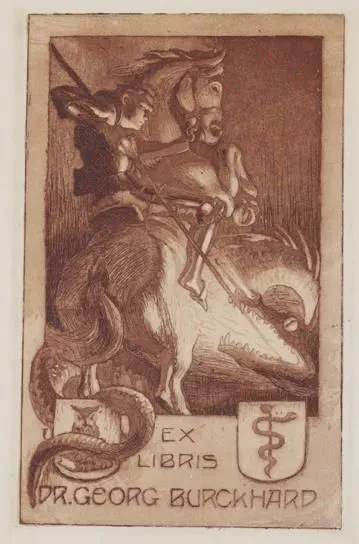 Georges, heilige. – Collectie van 88 exlibris met drakendoder-motieven
