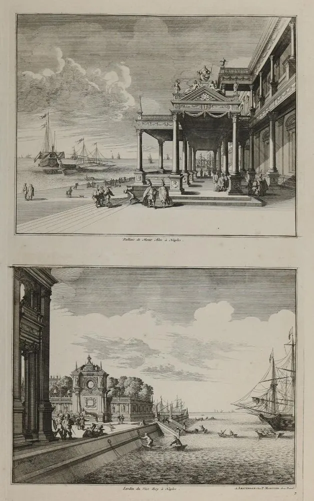 Architecture portuaire et palatiale au bord de la mer à Naples