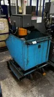 1 swarf tipping container, mobile with forklift pocket