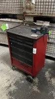 1 Workshop trolley Holex with small tools and vice