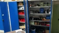 3 metal tool cabinets Garant with taper holders, clamping tools and consumables