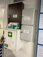 1 first aid cabinet with 3 key boxes - collection after approval