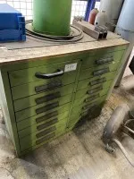 1 metal tool drawer cabinet, 16-drawer