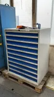 1 metal tool drawer cabinet, 10 drawers