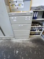 1 armoire de classement métallique suspendue, 2 rangées, 4 tiroirs