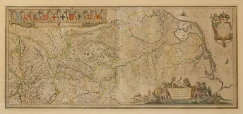 Course of the Rhine. – Rhenus Fluviorum Europas celeberrimus