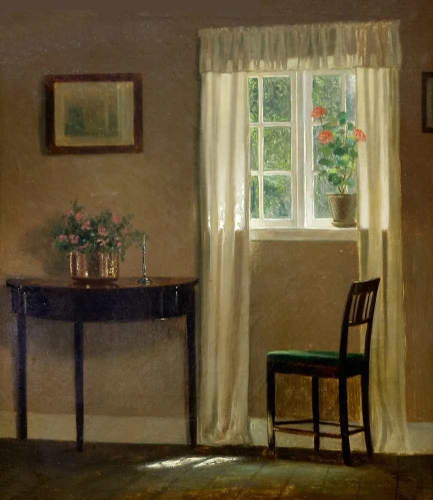 Broge, Alfred (1870 Kopenhagen/DK - 1955) – Kamerinterieur