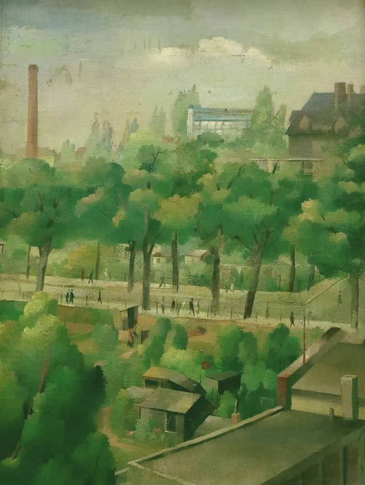 Grunwaldt, Paul (1891 Berlin - 1962 Weingarten bei Ravensburg) – Berlin, Unter den Eichen, mit Blick auf den Botanischen Garten