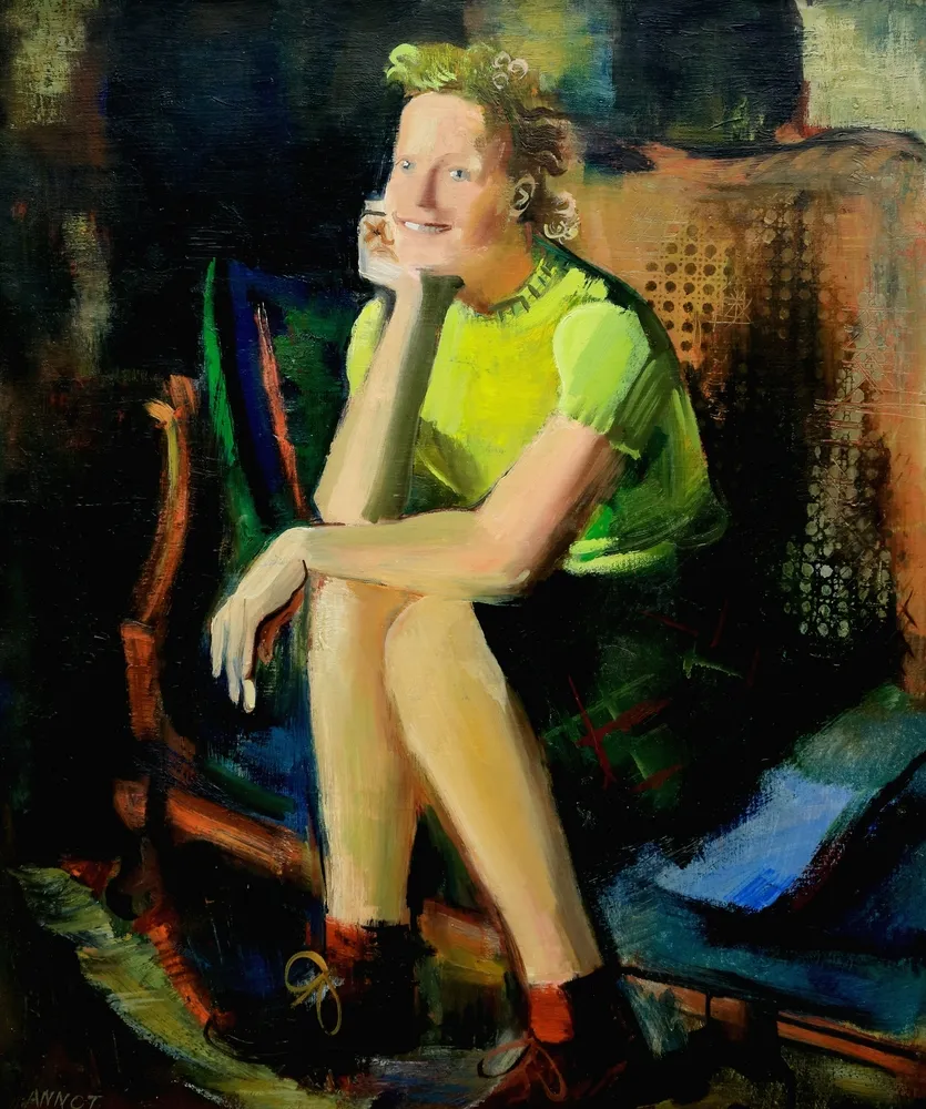 Jacobi, Annot (1894 Berlin - 1981 Monachium) – Stella uśmiecha się (Córka artystki). 1941. Olej na płótnie