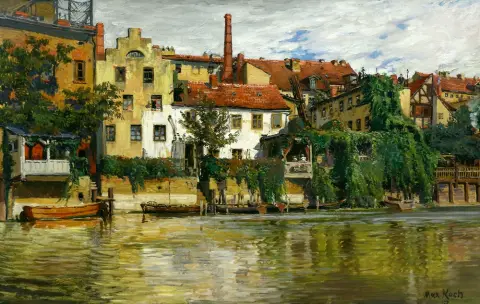 Koch, Max (1859 Berlin - 1930 Sacrow près de Potsdam) – Vue de Potsdam - Die Alte Fahrt
