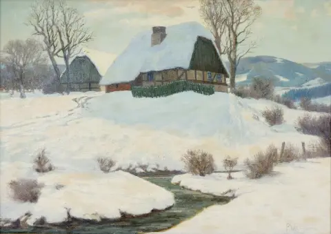 Weimann, Paul (1867 Breslau - 1945 Hirschberg) – Soleil d'hiver