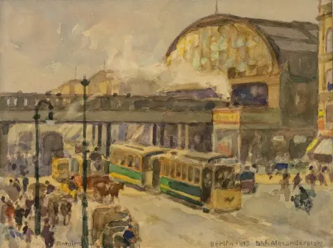 Antoine, Otto (1865 Coblence - 1951 Unteruhlingen) – La gare Alexanderplatz