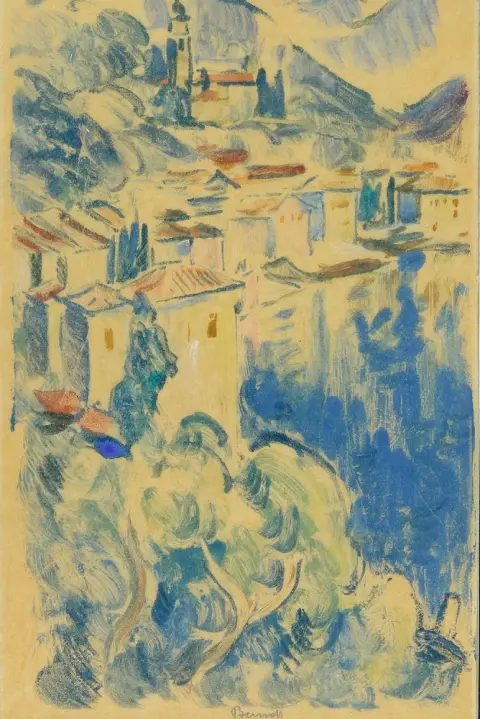 Berndt, Siegfried (1880 Görlitz - 1946 Dresde) – Ville au bord du lac de Garde